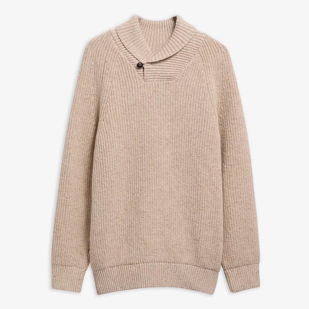 Barbour® Essentials Fleck Shawl Neck Sweater