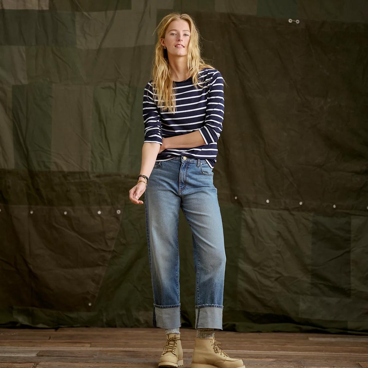 Perfect 3/4-Sleeve Boatneck Tee