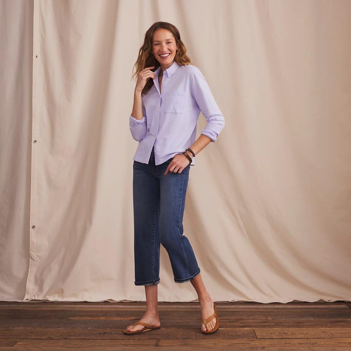 Women’s Bromley Knit Button-Down Long-Sleeve Shirt
