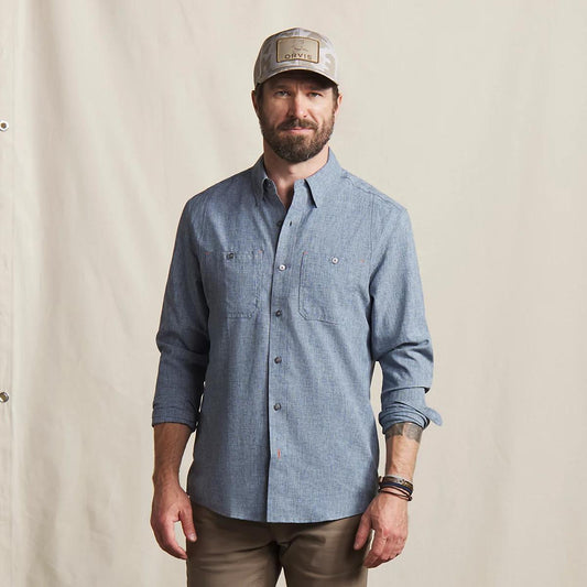 Men’s Tech Chambray Long-Sleeve Work Shirt