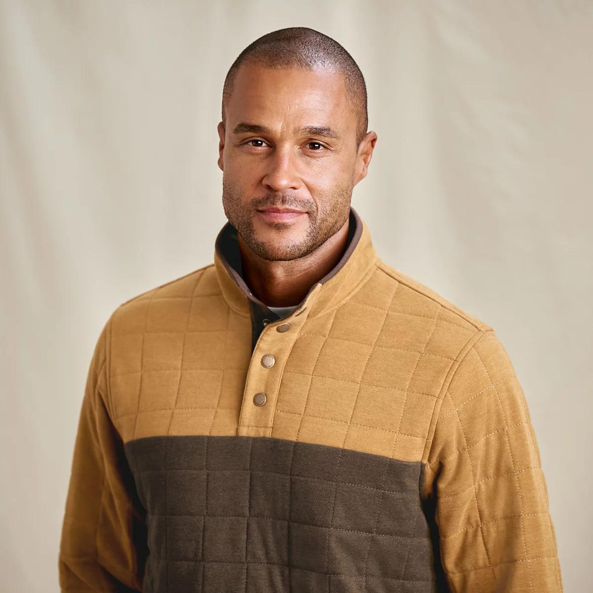 Men’s Battenkill Colorblock Quilted 1/4-Snap Sweatshirt