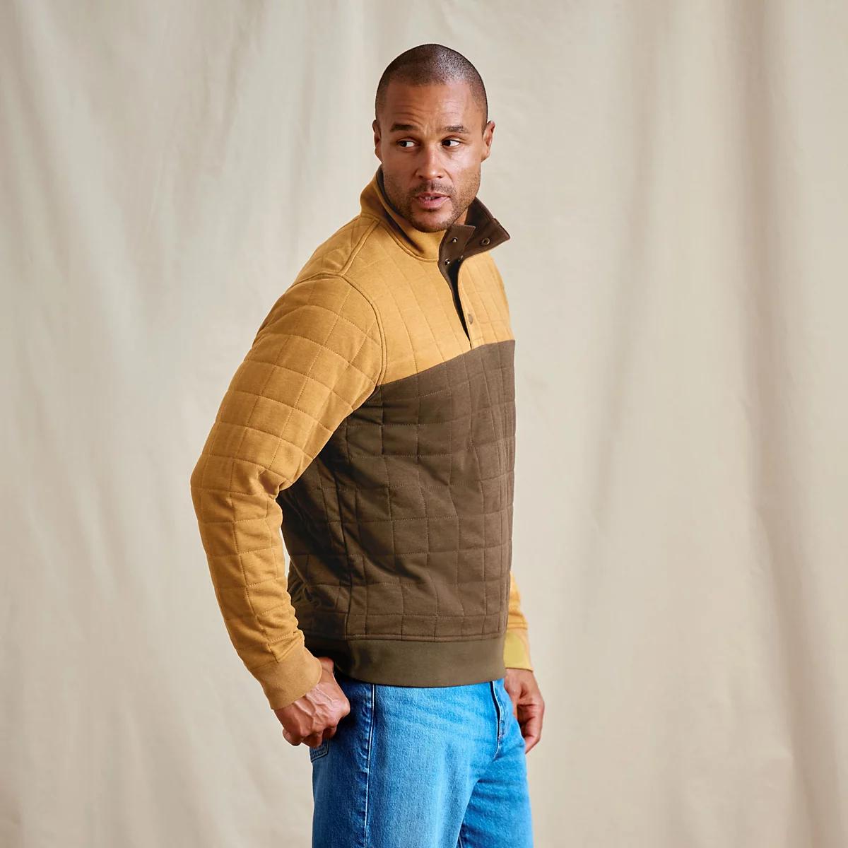 Men’s Battenkill Colorblock Quilted 1/4-Snap Sweatshirt