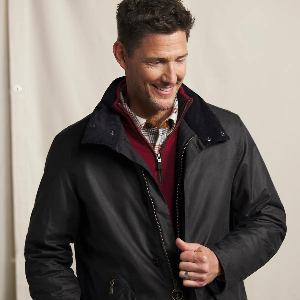 Barbour® Modern Powell Waxed Jacket