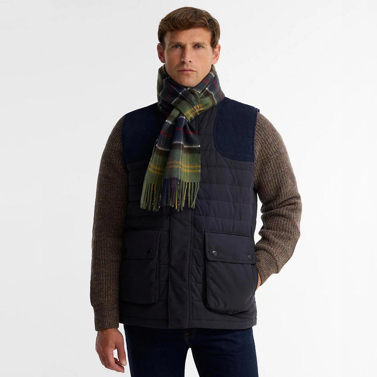 Barbour® Lambswool & Cashmere Tartan Scarf