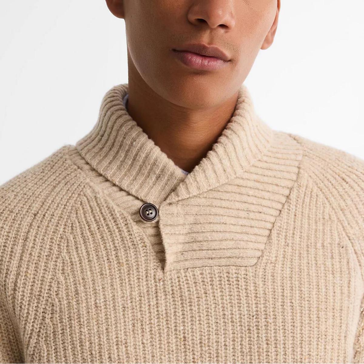 Barbour® Essentials Fleck Shawl Neck Sweater