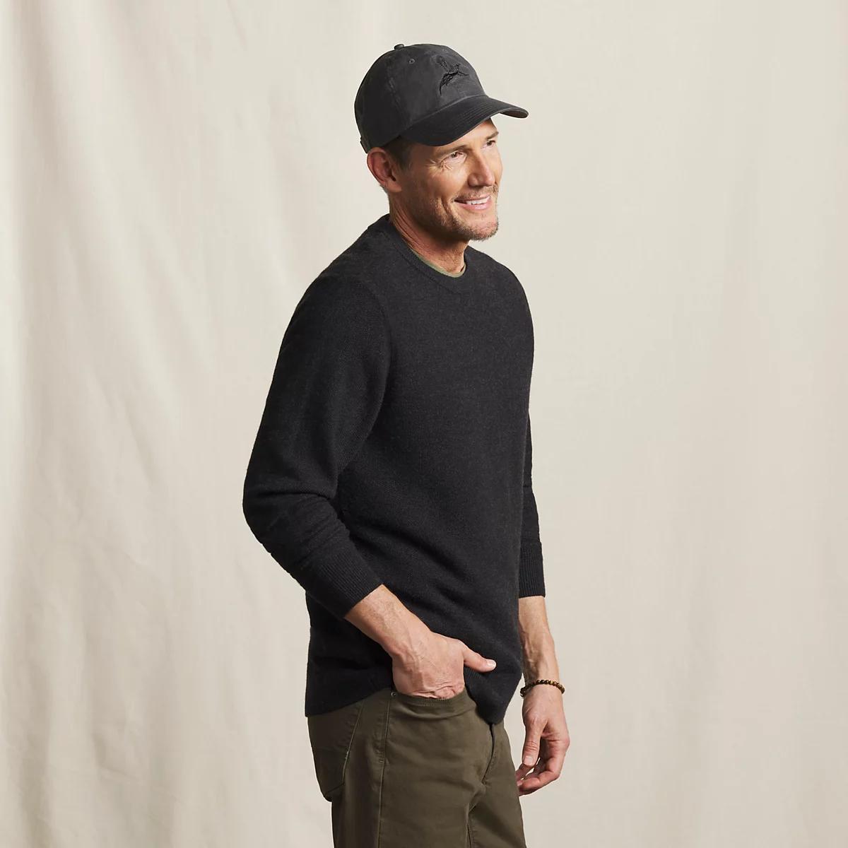 Merino Piqué Crewneck Sweater