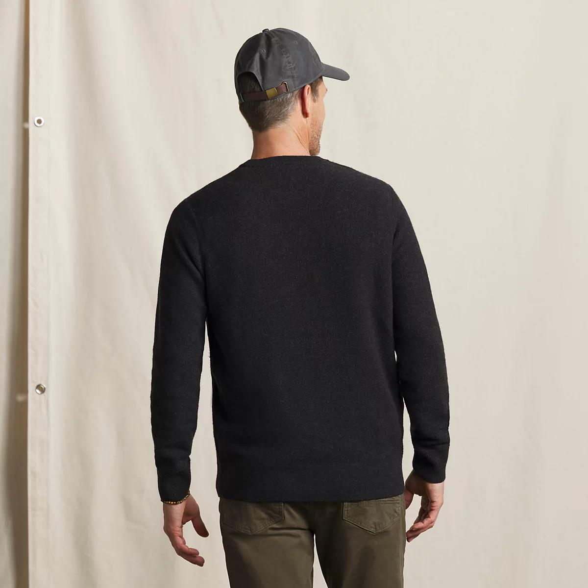 Merino Piqué Crewneck Sweater
