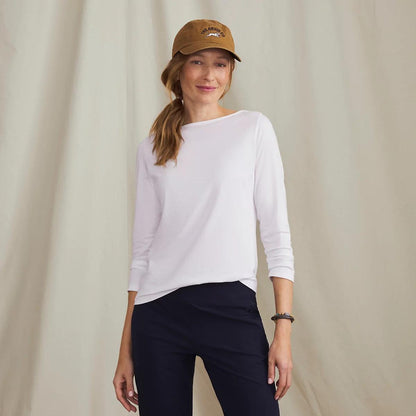 Perfect 3/4-Sleeve Boatneck Tee
