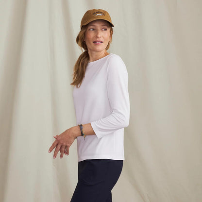 Perfect 3/4-Sleeve Boatneck Tee