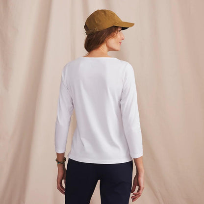 Perfect 3/4-Sleeve Boatneck Tee