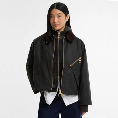 Barbour® Arlene Checked Waxed Jacket