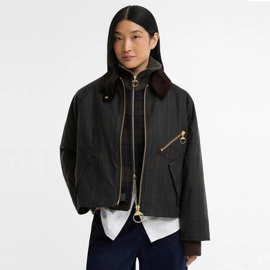 Barbour® Arlene Checked Waxed Jacket