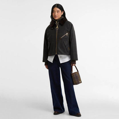 Barbour® Arlene Checked Waxed Jacket