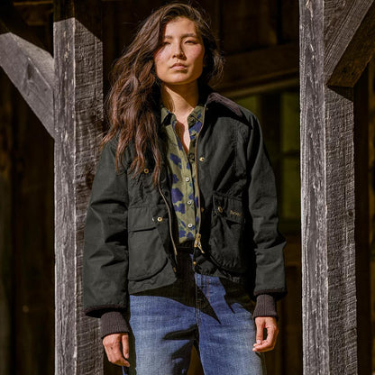 Barbour® Cropped Beadnell Waxed Jacket
