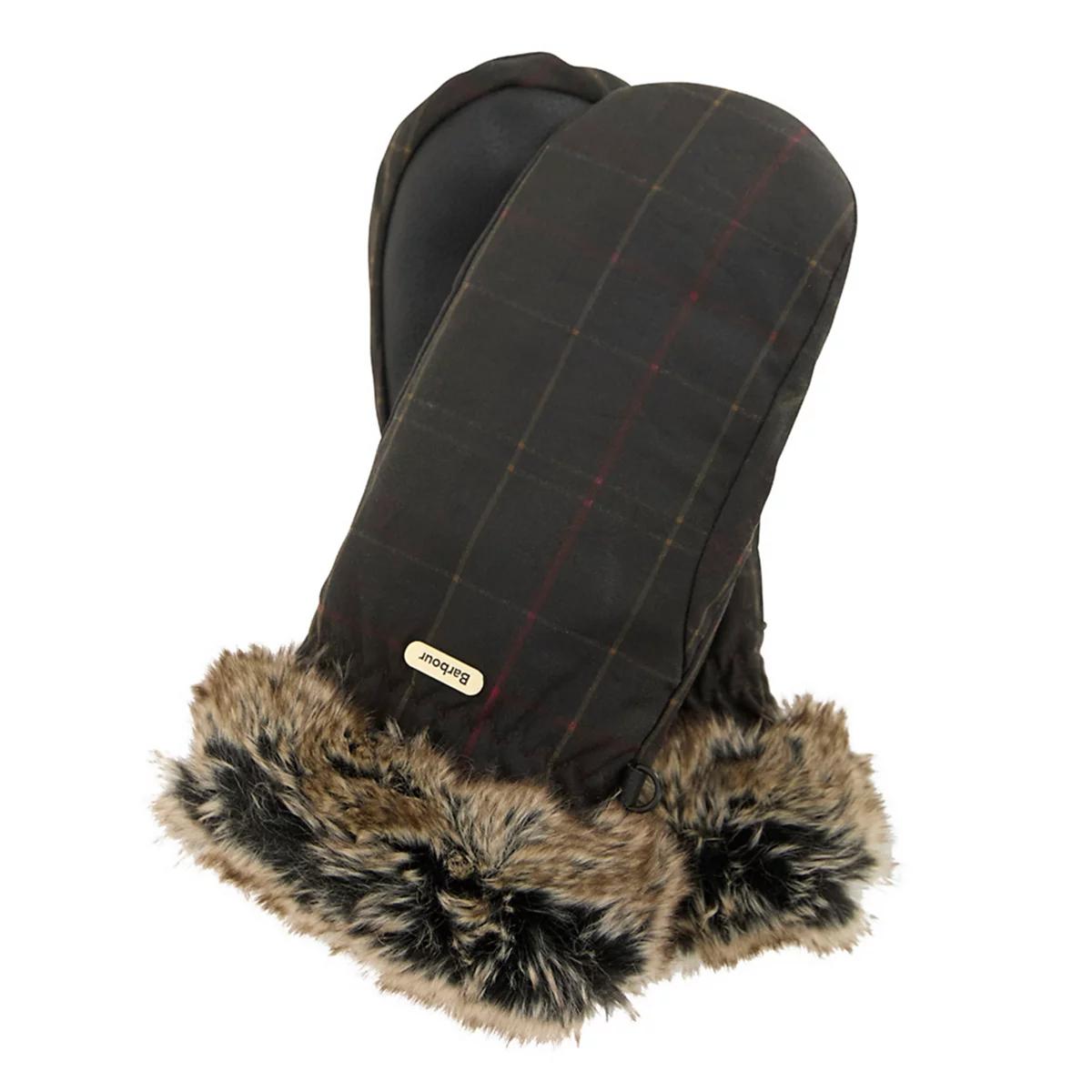 Barbour® Tartan Waxed Mitts