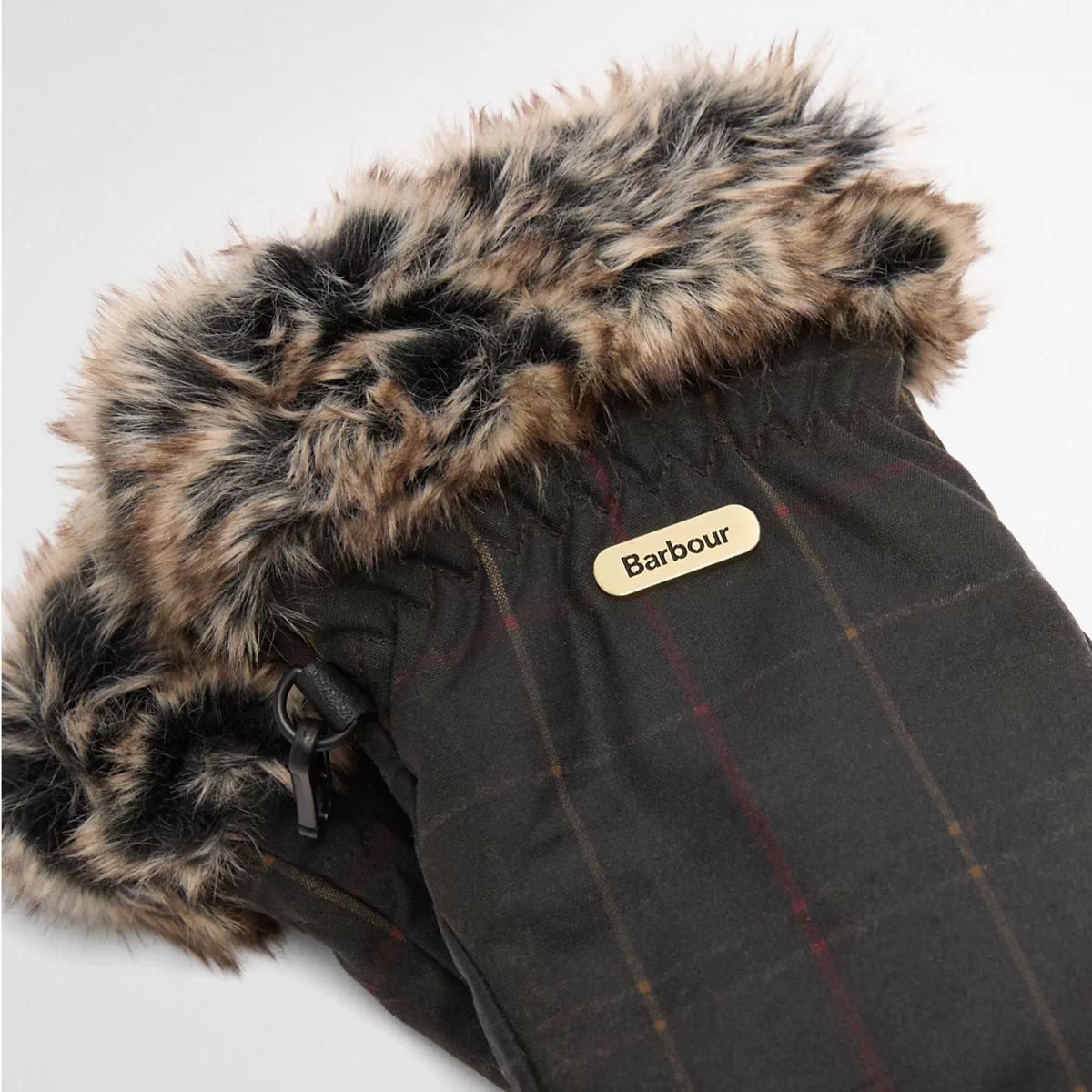 Barbour® Tartan Waxed Mitts