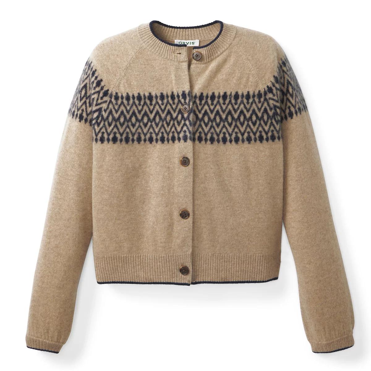 Fair Isle Boiled Cashmere Cardigan
