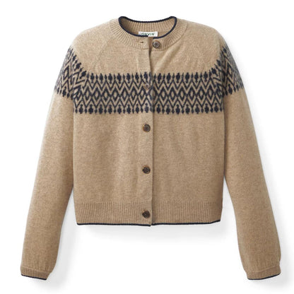 Fair Isle Boiled Cashmere Cardigan