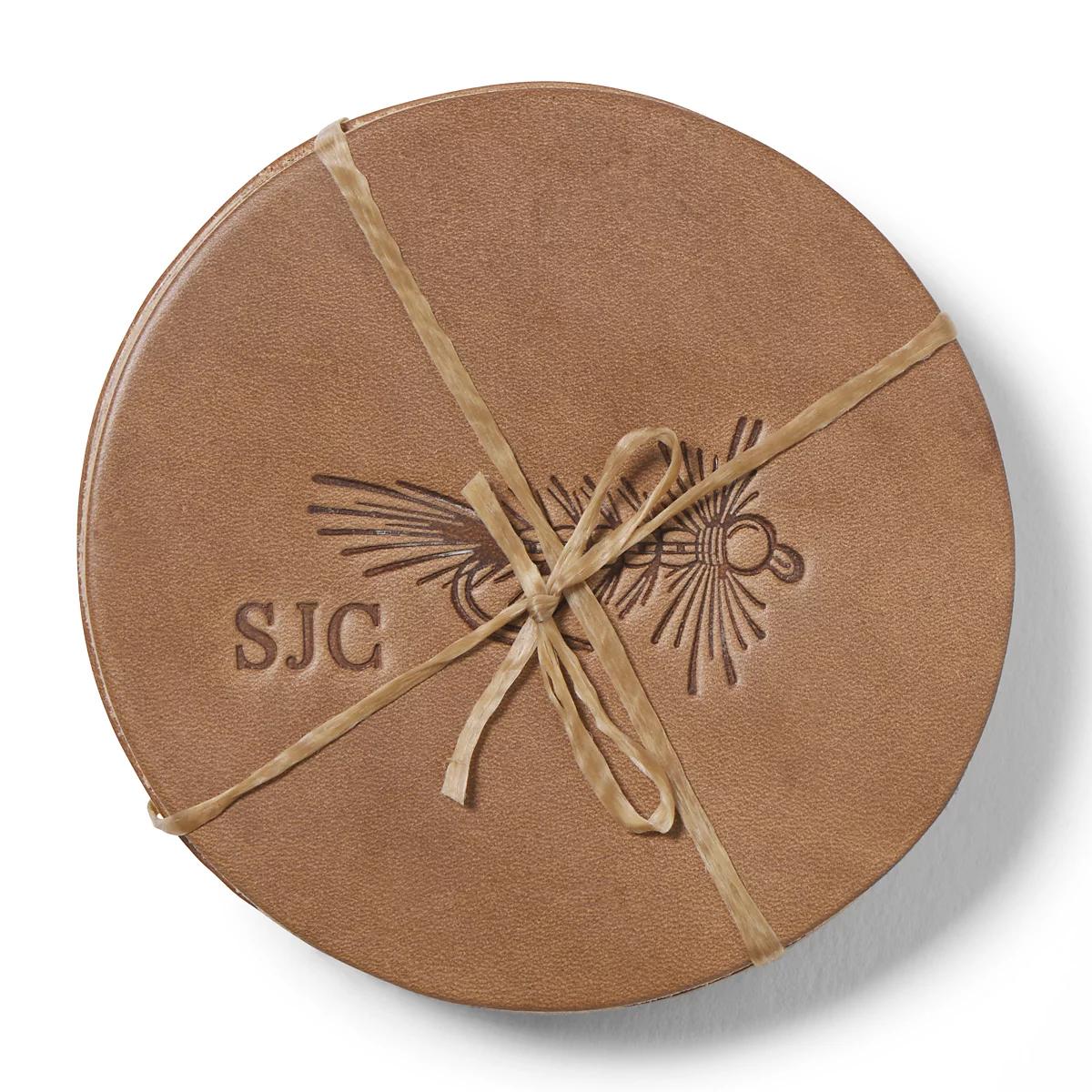 Whiskey Leatherworks Leather Coasters