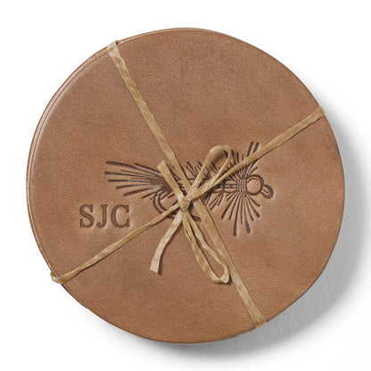 Whiskey Leatherworks Leather Coasters