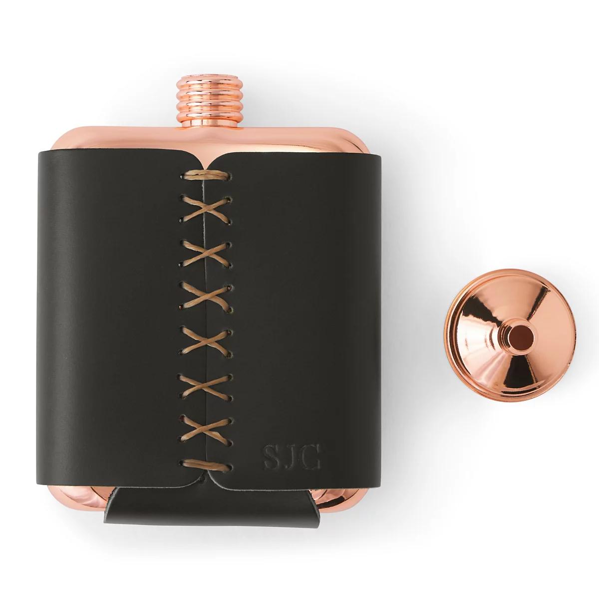 Whiskey Leatherworks Personalized Copper Flask