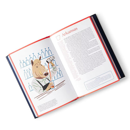 Leather-Bound United States Of Cocktails Book