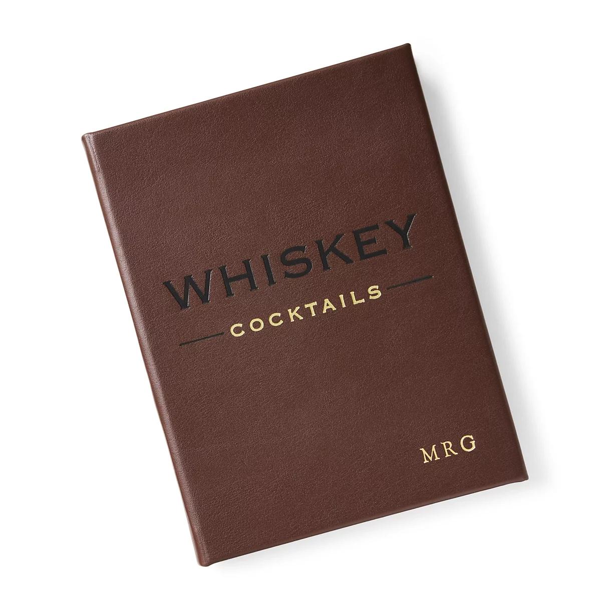 Leather-Bound Whiskey Cocktails Book