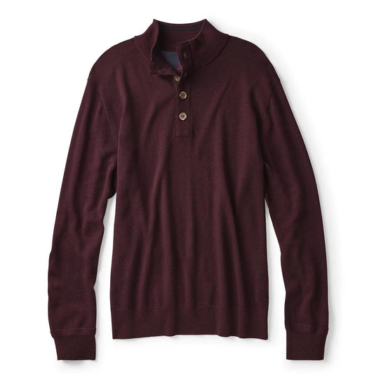 Merino Button Mockneck Sweater