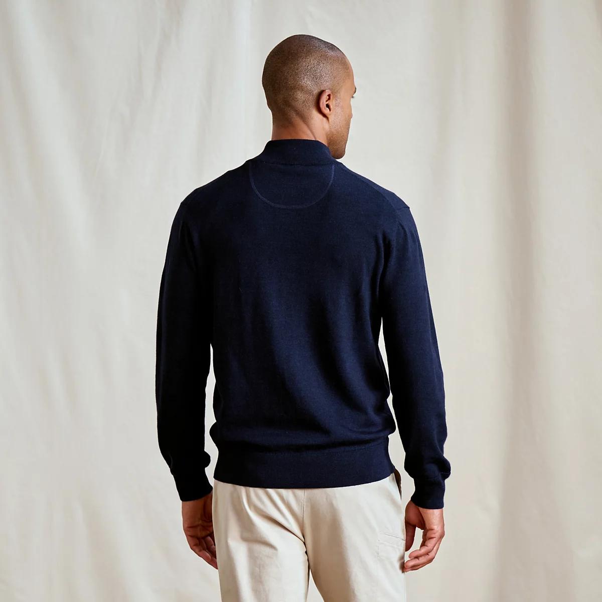 Merino Button Mockneck Sweater