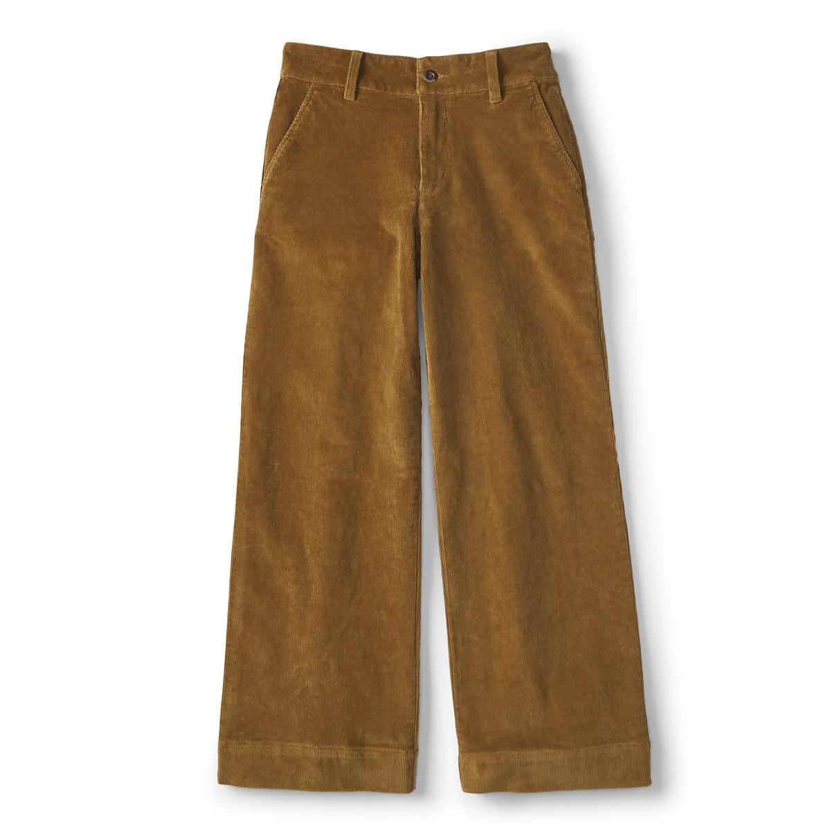 Corduroy High-Rise Wide-Leg Pants